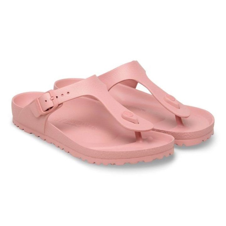 Moteriškos šlepetės per pirštą Birkenstock Gizeh EVA, rožinės