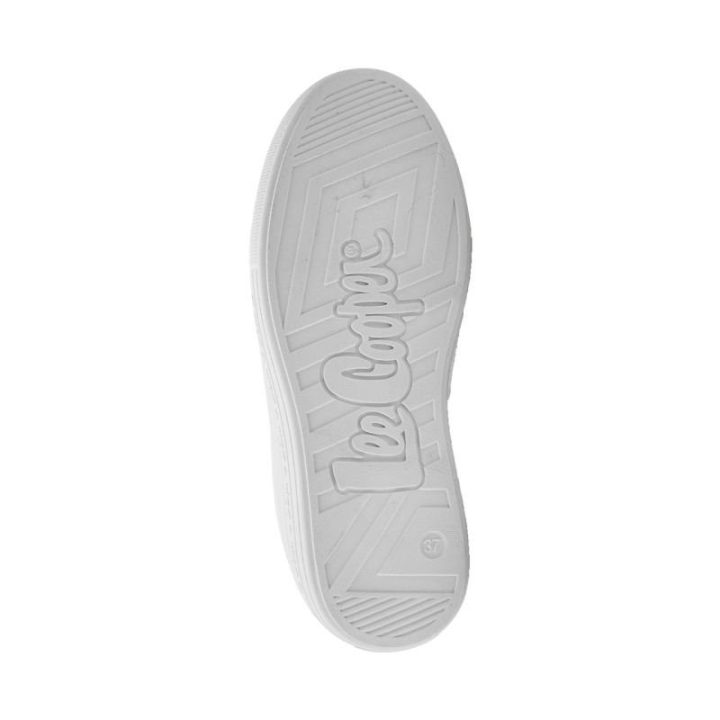 Moteriški sportbačiai su guminiu padu Lee Cooper, balti
