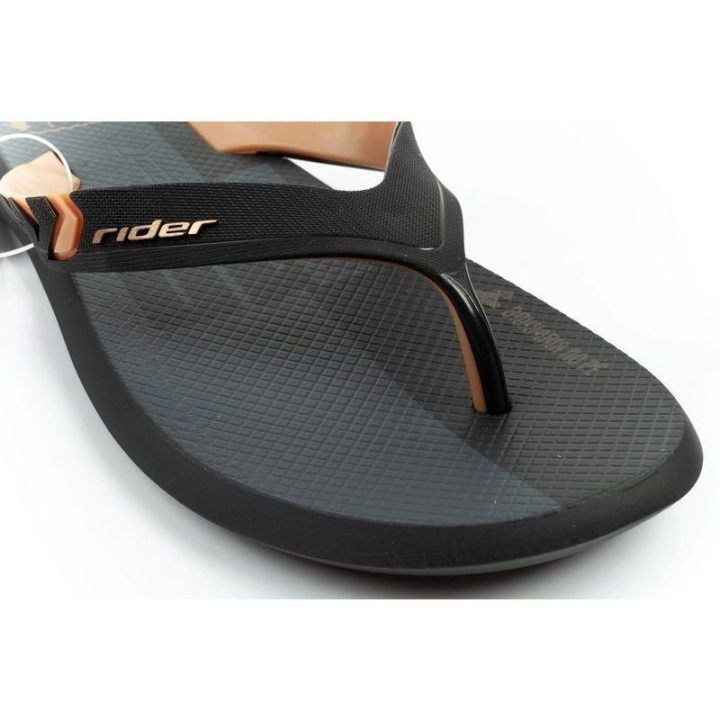 Vyriškos šlepetės per pirštą Rider R1 Prime, juodos