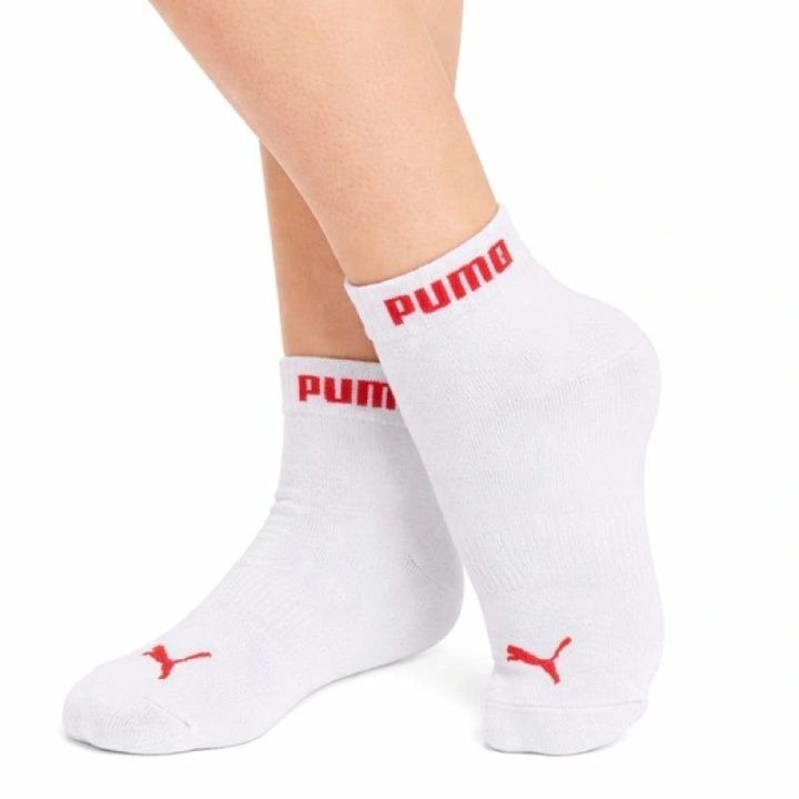 Moteriškų kojinių komplektas Puma, 3 poros, rožinė, raudona ir balta