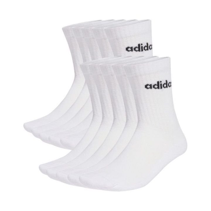 Amortizuojančios kojinės adidas Cushioned Linear Crew, 10 porų, baltos