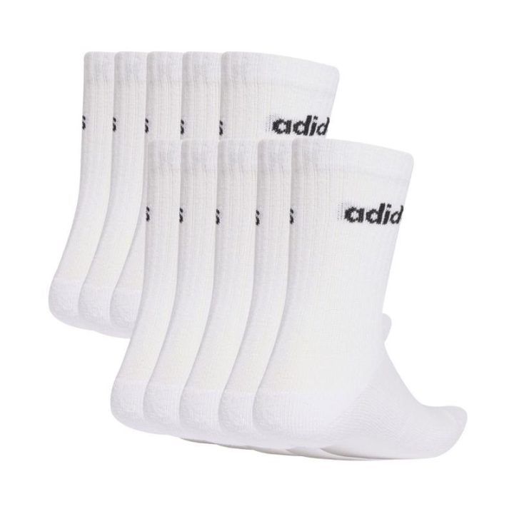Amortizuojančios kojinės adidas Cushioned Linear Crew, 10 porų, baltos