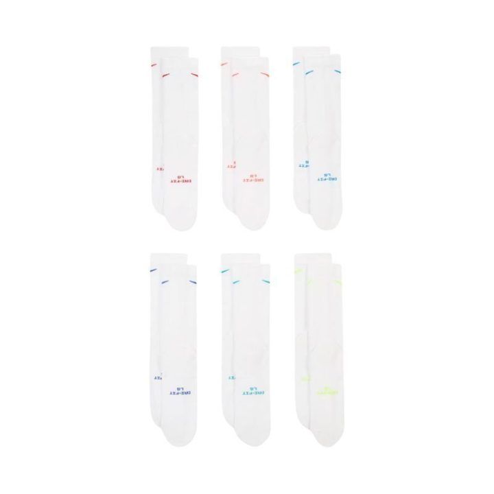 Kojinių komplektas Nike Everyday Elevated, 6 poros, baltas