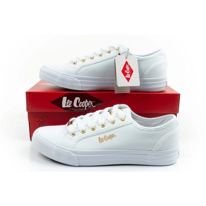 Moteriški kedai su tekstiliniu viršumi Lee Cooper, balti