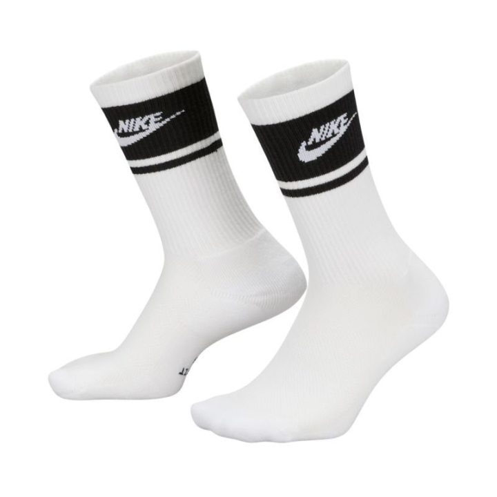 Kojinių rinkinys Nike Everyday Elevated Crew, 3 poros, baltos ir juodos