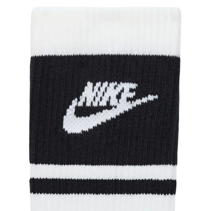 Kojinių rinkinys Nike Everyday Elevated Crew, 3 poros, baltos ir juodos