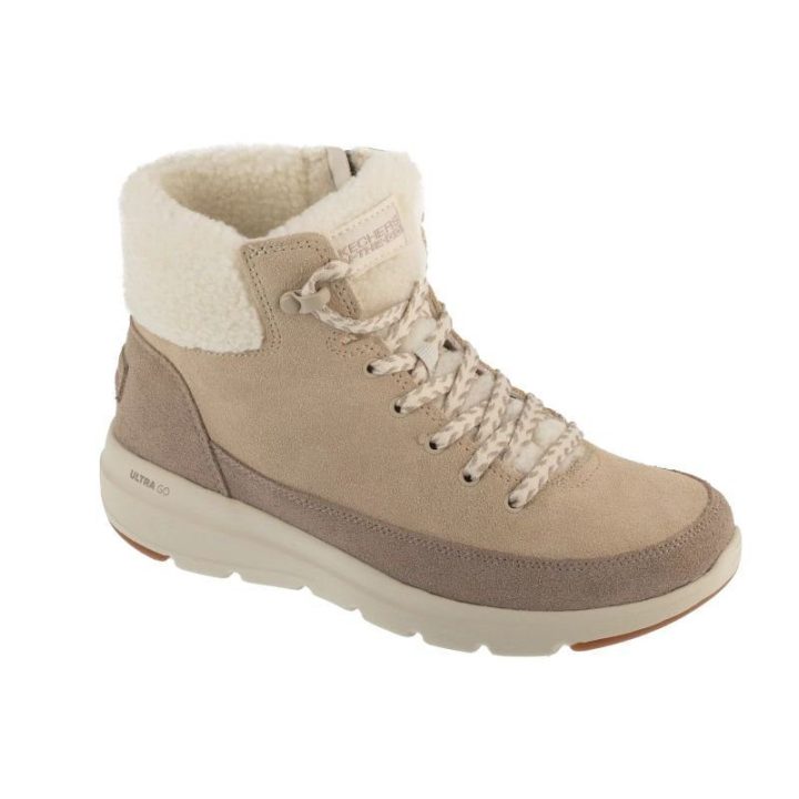 Moteriški žieminiai batai Skechers Glacial Ultra - Autumn Days, smėlio