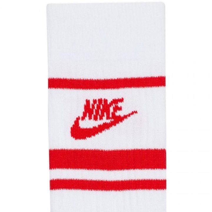 Kojinės iki 1/3 blauzdos Nike Everyday Essential, baltos ir raudonos