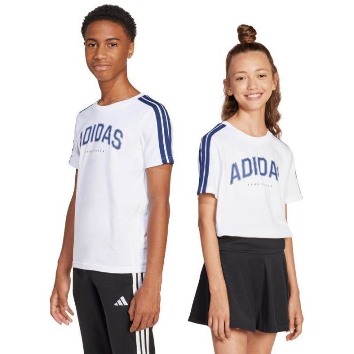 Vaikiški marškinėliai adidas Codes Collegiate Graphic, balti