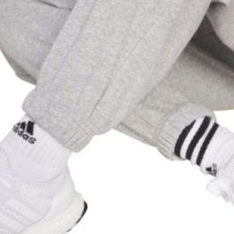 Moteriškos medvilninės kelnės adidas Essentials Linear, šviesiai pilkos