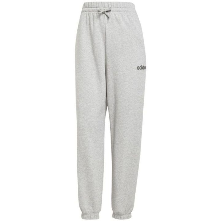 Moteriškos medvilninės kelnės adidas Essentials Linear, šviesiai pilkos