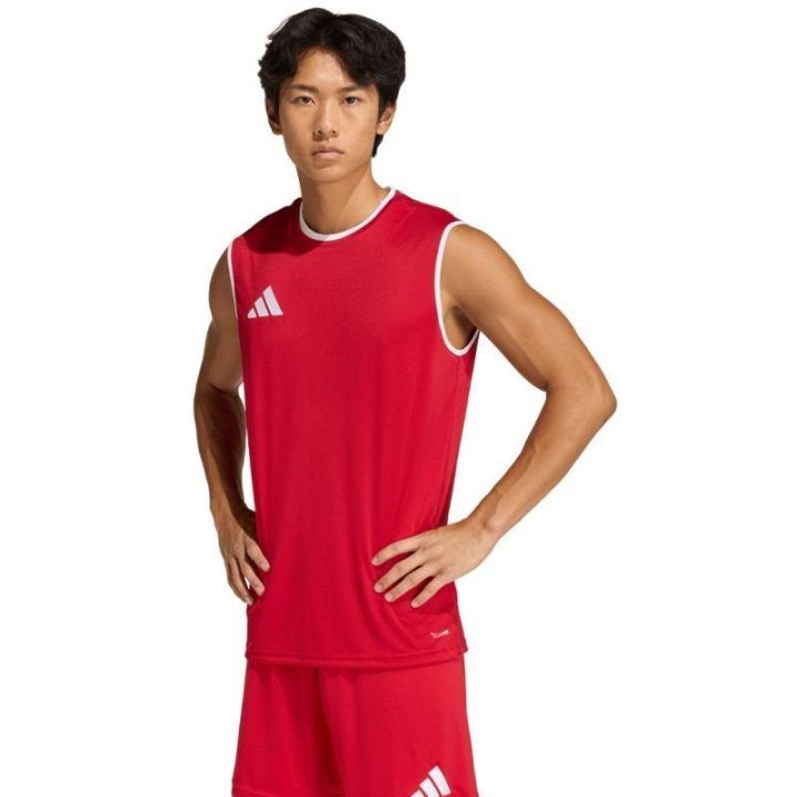 Vyriški marškinėliai be rankovių adidas Entrada 26, raudoni