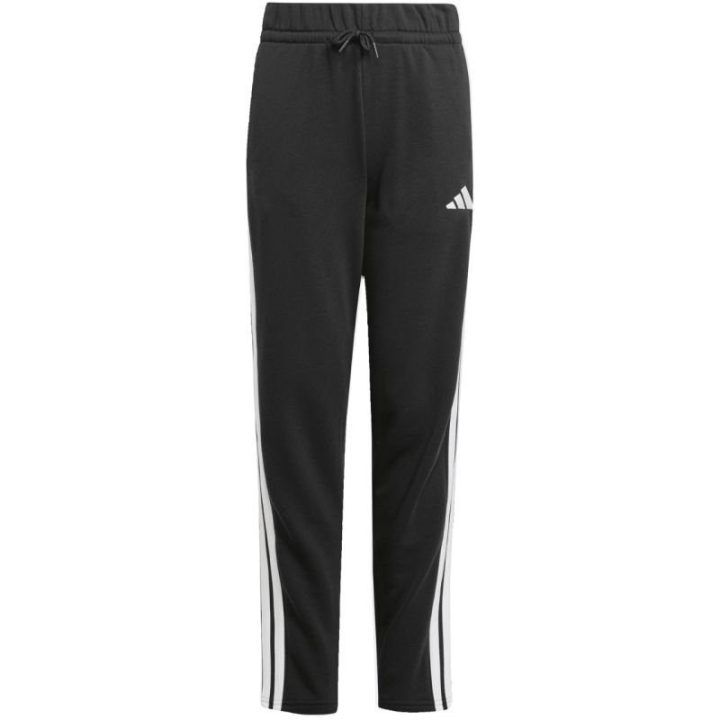 Vaikiškos medvilninės kelnės su juostomis adidas Essentials, juodos