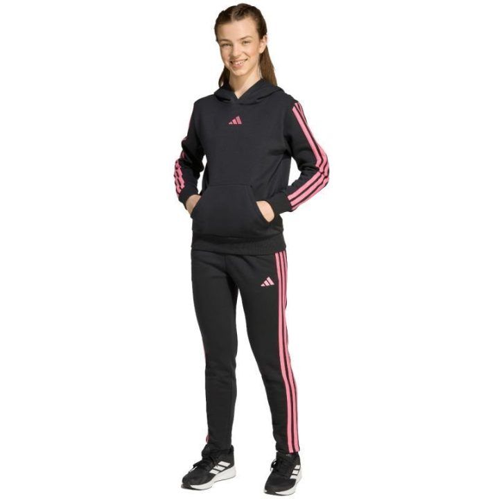 Vaikiškos kelnės su šoninėmis juostomis adidas Essentials, juodos