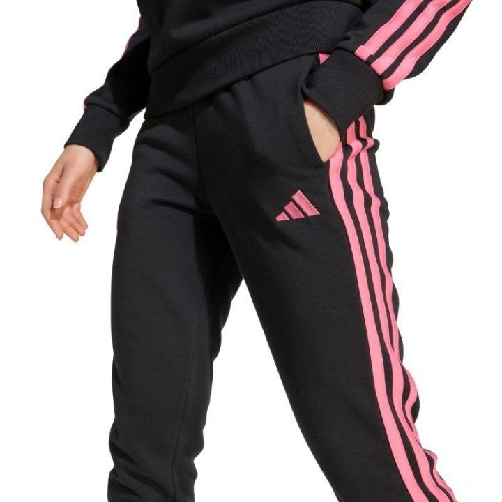 Vaikiškos kelnės su šoninėmis juostomis adidas Essentials, juodos