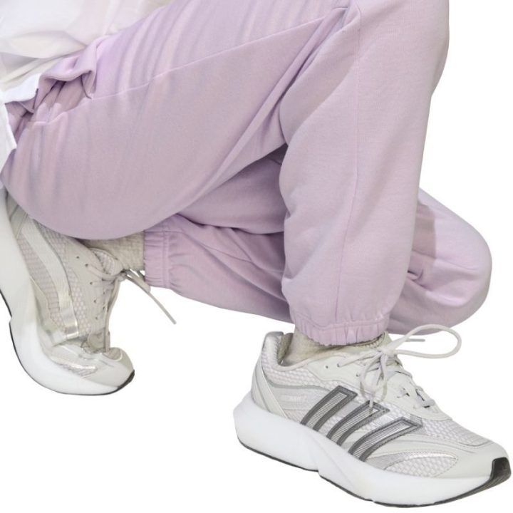 Vaikiškos medvilninės kelnės adidas Essentials, violetinės
