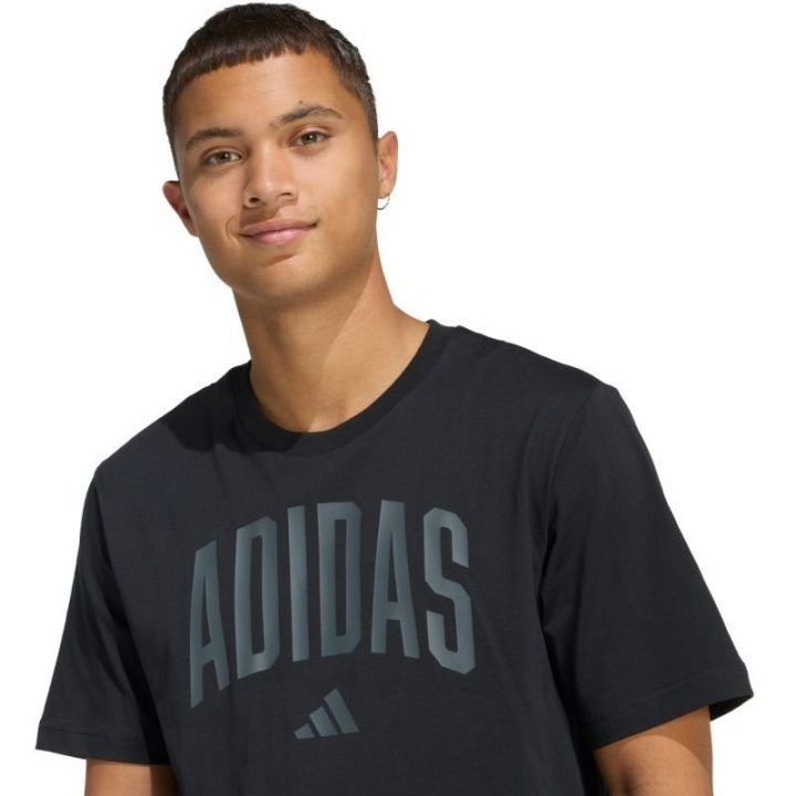 Vyriški medvilniniai marškinėliai adidas Collegiate Lineage, juodi