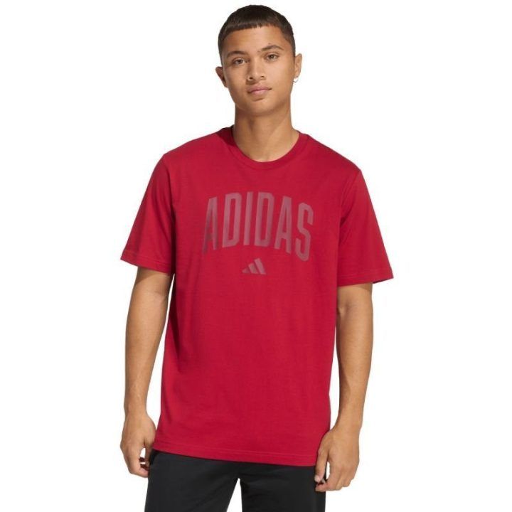 Vyriški medvilniniai marškinėliai adidas Collegiate Lineage, raudoni