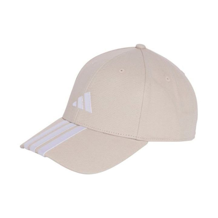 Medvilninė kepurė adidas 3-Stripes New Logo Baseball, smėlio