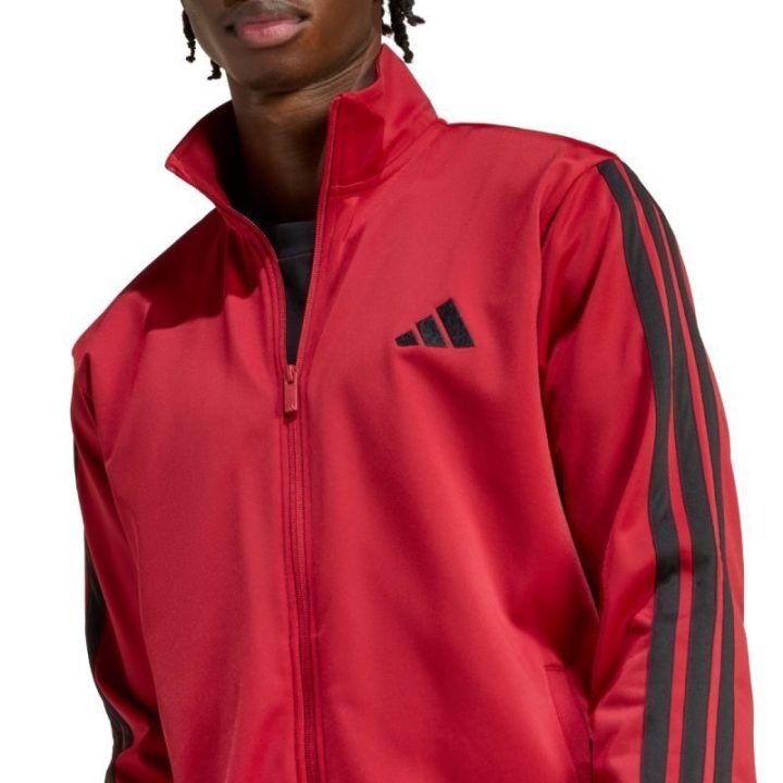 Vyriškas sportinis kostiumas su užtrauktuku adidas Dayready, raudonas