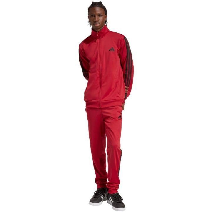 Vyriškas sportinis kostiumas su užtrauktuku adidas Dayready, raudonas
