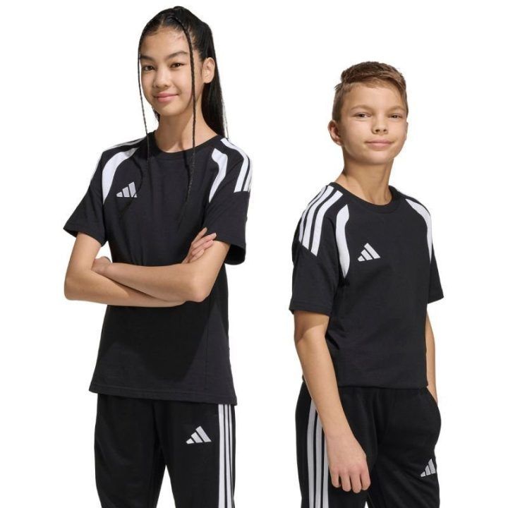Vaikiški medvilniniai marškinėliai adidas Tiro 26 League Tee, juodi