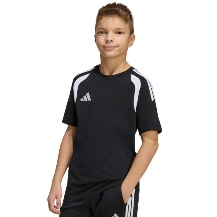 Vaikiški medvilniniai marškinėliai adidas Tiro 26 League Tee, juodi