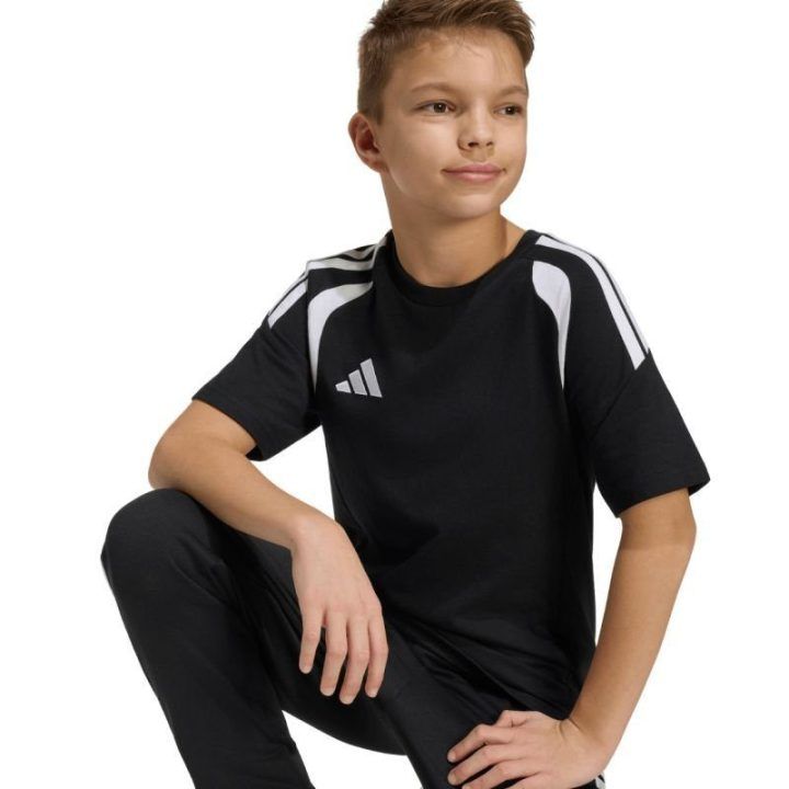 Vaikiški medvilniniai marškinėliai adidas Tiro 26 League Tee, juodi