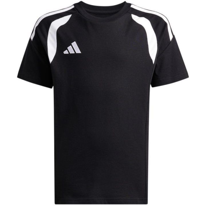 Vaikiški medvilniniai marškinėliai adidas Tiro 26 League Tee, juodi