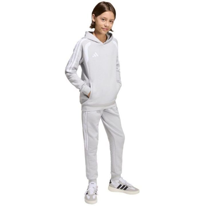 Vaikiškos medvilninės kelnės adidas Tiro 26 League Sweat, pilkos