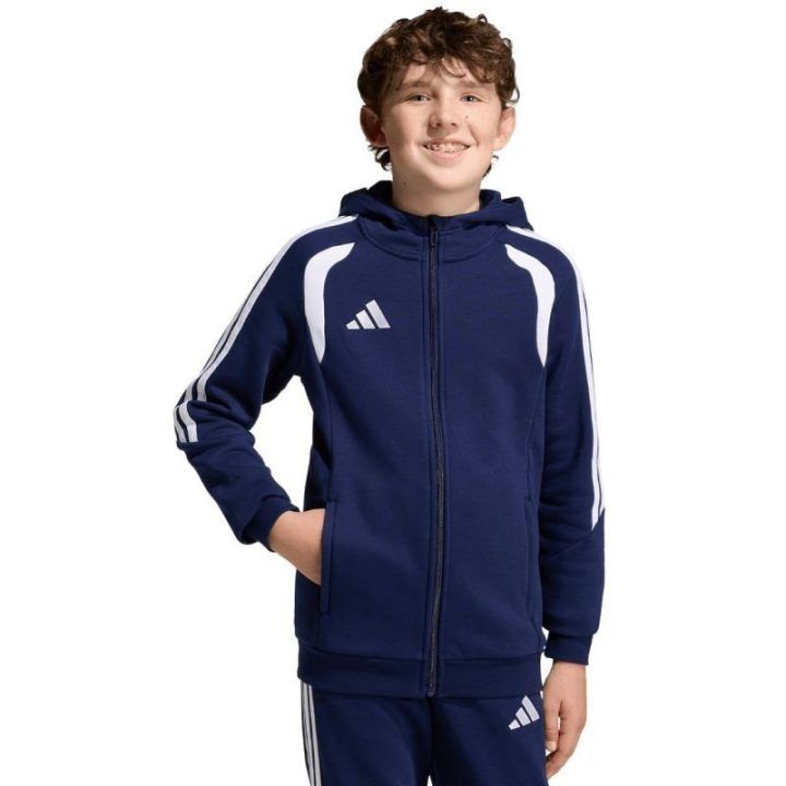 Vaikiškas džemperis su gobtuvu adidas Tiro 26 League, tamsiai mėlynas