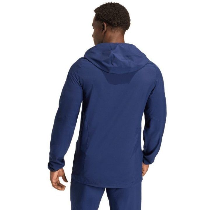 Vyriška striukė su gobtuvu adidas Tiro 26 Travel, tamsiai mėlyna
