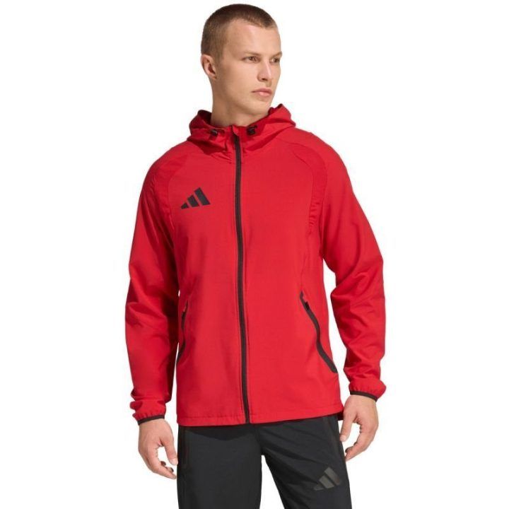 Vyriška striukė nuo vėjo adidas Tiro 26 Travel, raudona