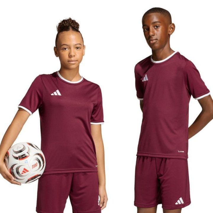 Vaikiški futbolo marškinėliai adidas Entrada 26, bordo