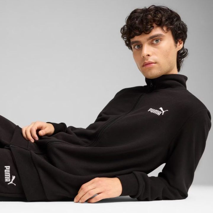 Vyriškas medvilninis sportinis kostiumas Puma ESS Sweat Suit, juodas