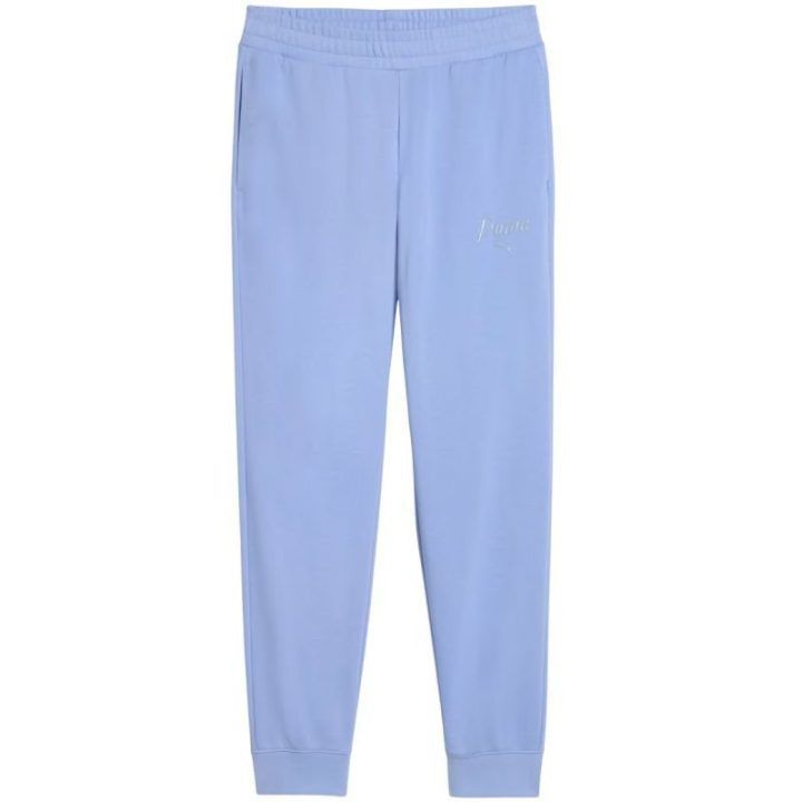 Moteriškos medvilninės kelnės Puma ESS Script Comfort, mėlynos