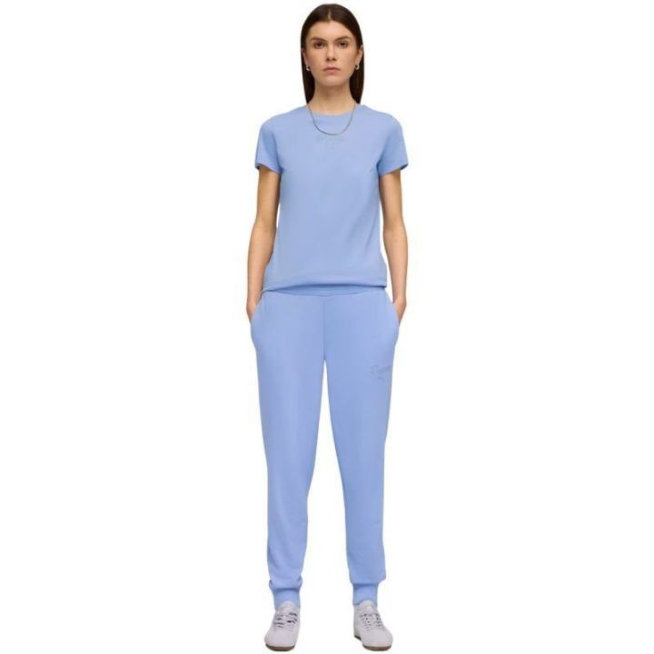 Moteriškos medvilninės kelnės Puma ESS Script Comfort, mėlynos