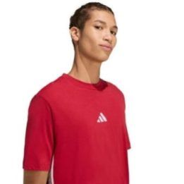 Vyriški medvilniniai marškinėliai adidas 3-Stripes, raudoni