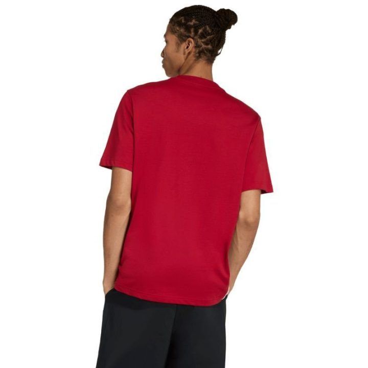 Vyriški medvilniniai marškinėliai adidas 3-Stripes, raudoni