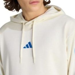 Vyriškas džemperis su gobtuvu adidas Essentials 3-Stripes, kreminis