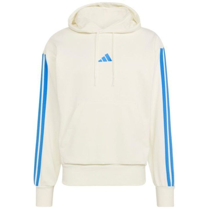 Vyriškas džemperis su gobtuvu adidas Essentials 3-Stripes, kreminis