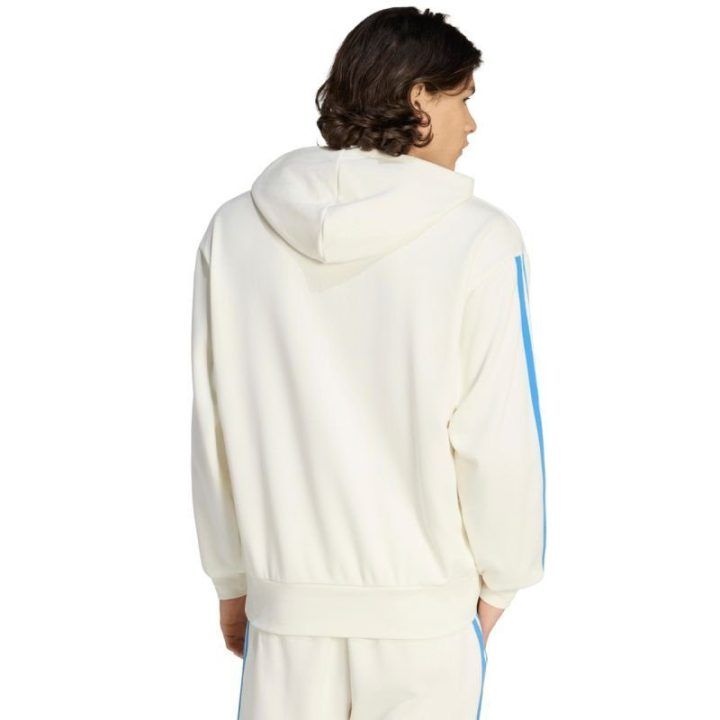 Vyriškas džemperis su gobtuvu adidas Essentials 3-Stripes, kreminis