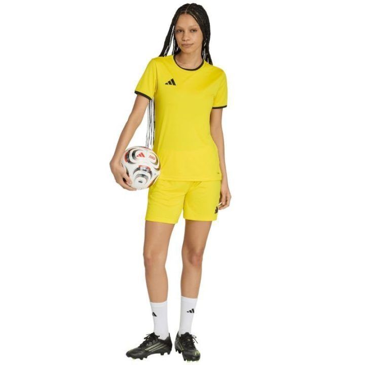 Moteriški šortai su vidiniu raišteliu adidas Entrada 26, geltoni