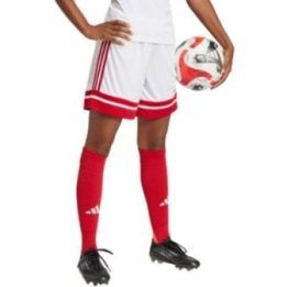 Moteriški treniruočių šortai adidas Squadra 25, balti ir raudoni