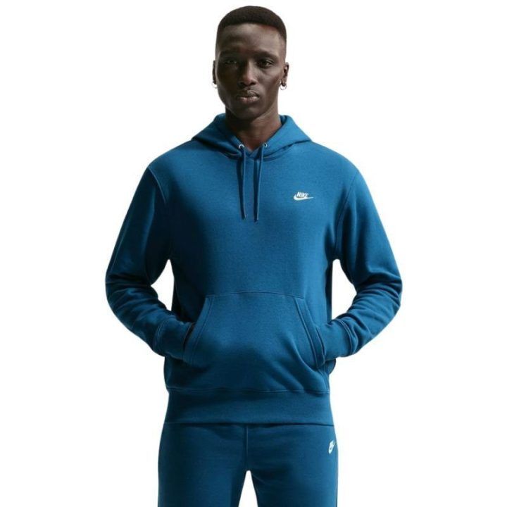 Vyriškas medvilninis džemperis su gobtuvu Nike Club BB 476, mėlynas