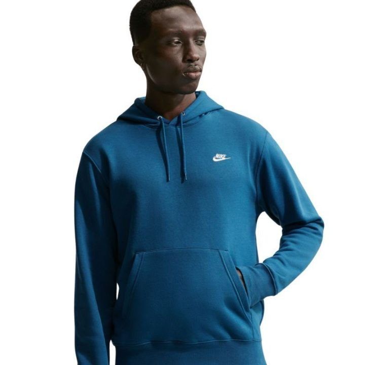 Vyriškas medvilninis džemperis su gobtuvu Nike Club BB 476, mėlynas