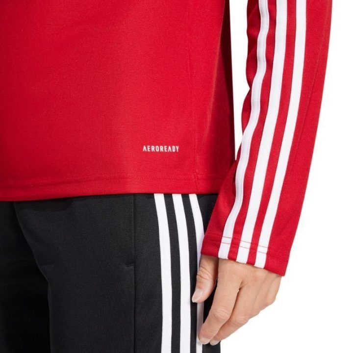 Moteriškas sportinis džemperis su pusiau užtrauktuku adidas Squadra 25, raudonas