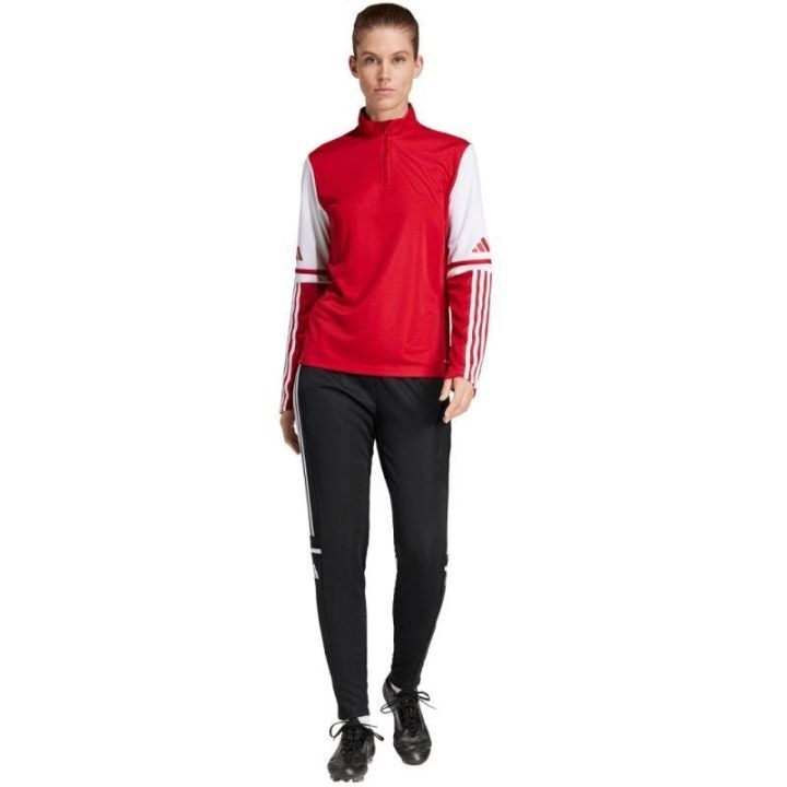 Moteriškas sportinis džemperis su pusiau užtrauktuku adidas Squadra 25, raudonas