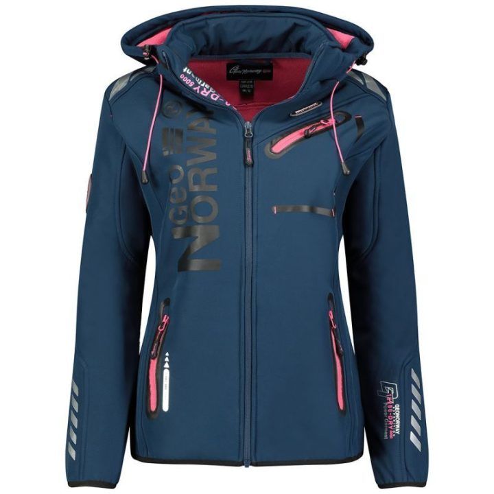 Moteriškas džemperis Geographical Norway, tamsiai mėlynas ir rožinis