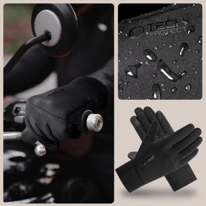 Pirštinės su jutikliniais galiukais Tech-Protect WG01, juodos